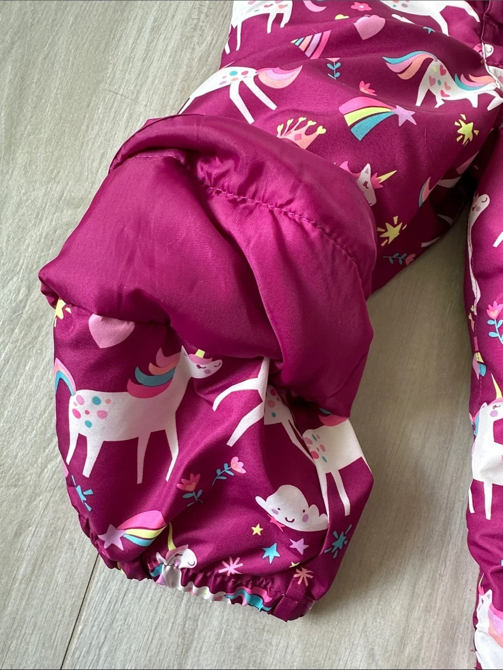 The Children's Place Toddler Girls Unicorn Snow Pants/ Overalls/Bibs - Burgundy